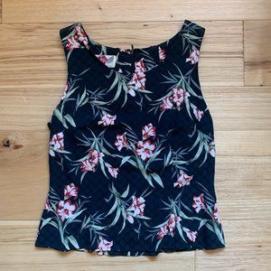 Vintage Hilo Hattie Silk Hawaiian Tank Top, Size 8